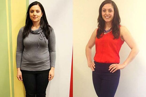 Noticeable result of the girl's weight loss thanks to the buckwheat diet