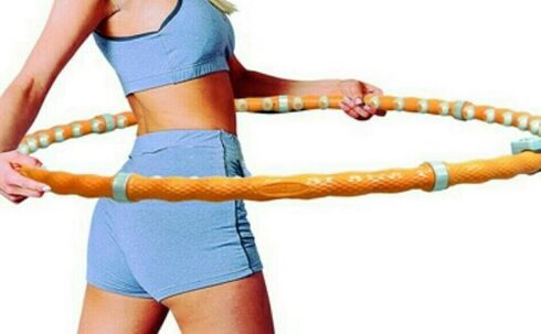 Exercises with a hoop for slimming the abdomen and sides